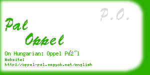 pal oppel business card